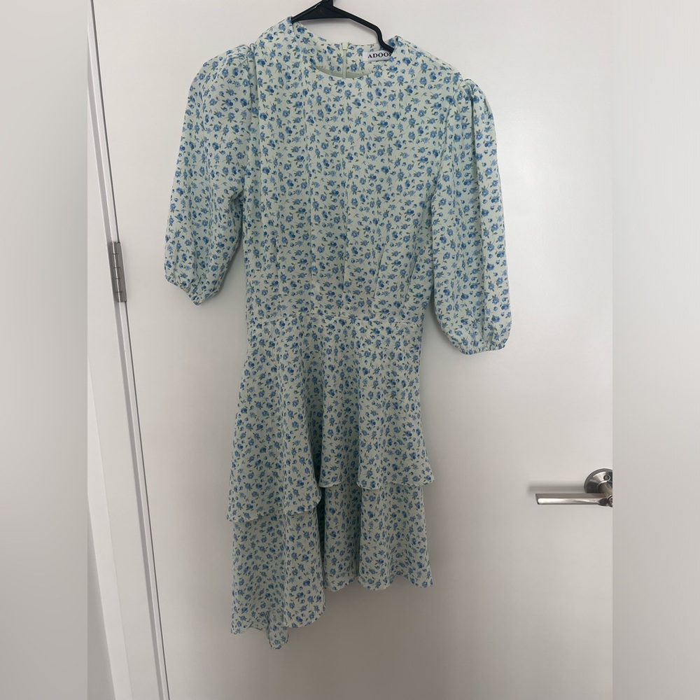 Floral high neck mini dress by Adoore